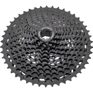 Кассета Microshift XLE 11-скоростей стальная 11–36T + алюминиевая 42T совместима с Shimano, 11-13-15-17-19-21-24-28-32-36-42, черная