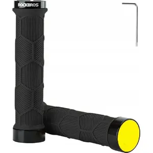 Bike handlebar grips RockBros model 1024569 TPR with reflector — black