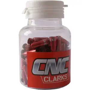 Clarks derailleur cable end cap 4 mm CNC aluminum 100 pcs red