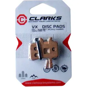 Brake pads Clarks for AVID mechanical disc brakes — compatible with Juicy 3/5/7, 7 Carbon, Ultimate, BB7 (MPN CLA-VX813C)