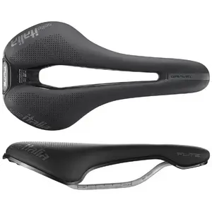 Седло Selle Italia Flite Boost Gravel Ti316 Superflow S, 228 г, черное (NEW 2025)