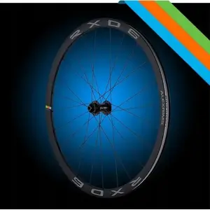 Ceļu/gravel riteņu komplekts Alexrims RXD6 700C, nepārsedzošs 30 mm, Tubeless Ready, diskbremze IS, plombēta ass, kartridža gultņi, 1994 g