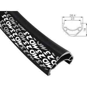 Alexrims MTB rim MD23 29" x 36 holes Tubeless Ready, drilled for disc brake, cased black