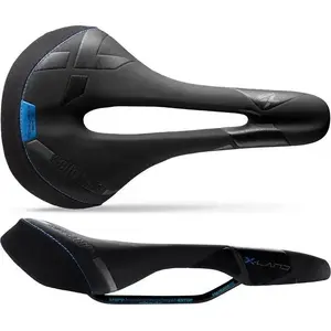 Седло Selle Italia X-Land E-Bike TM Superflow L — рельс из марганцевой стали, покрытие Fibra-Tek, 275 г, цвет Mokka черно-синий