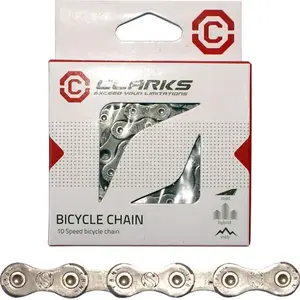 Bicycle Chain Clarks CLA-C10 for 10-speed, 1/2" x 11/128" pitch, 116 links, 5.9 mm width, with quick link, silver