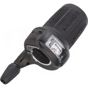 Shifter Microshift Inter 7, right-side, 7-speed twist shifter compatible with Shimano, optical gear indicator