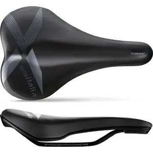 Велоседло Selle Italia X-Bow L1, рельсы FeC сплав Ø7 мм, покрытие Soft-Tek, 320 г, чёрное