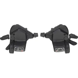 Microshift shifter pair MSH-TS39-29, 2x9-speed, Shimano-compatible, Thumb Tap with optical gear indicator