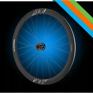 Road Wheels Alexrims ALX845D — Carbon, 700C, 45mm rim, Tubeless-ready, Centerlock disc, Thru-axle, Cartridge bearings, 1690g