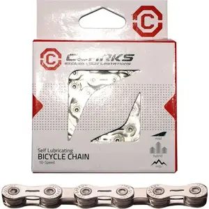 Велосипедная цепь Clarks CSL-H10CR — 10 скоростей, 1/2" x 11/128", 116 звеньев, 5.9 мм, самосмазывающаяся, серебристая