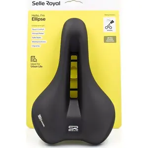 Bicycle saddle Selle Royal PREMIUM ATHLETIC 45° ELLIPSE gel with elastomers unisex 406 g