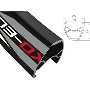 Alexrims MTB rim XD ELITE 27.5" Tubeless Ready 32 holes Disc, black, capped (ALX-XD-ELITE275)