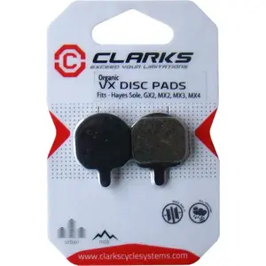 Brake pads Clarks CLA-VX828C for Hayes Sole GX2 MX2 MX3 MX4 - replacement cycling disc pads
