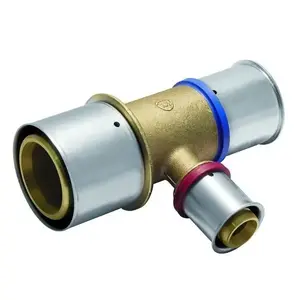 KAN-therm тройник PRESS с запрессовываемым кольцом 50x4/32x3/50x4 K-081104 — пресс-фитинг