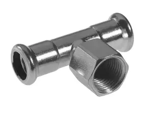 Тройник KAN-therm 88,9×88,9 мм с внутренней резьбой 3/4" (модель 6206519)