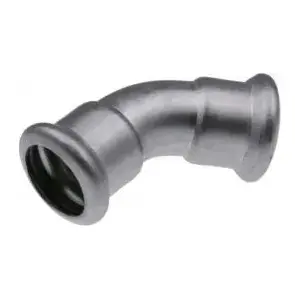 KAN-therm stainless steel press elbow 45° 108×108 mm (Inox)