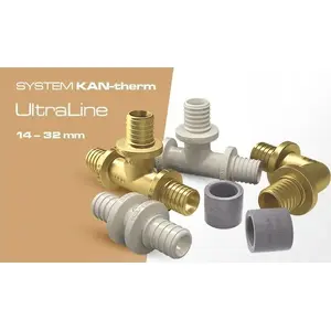 KAN-therm угловой фитинг KOLANO ULTRALINE-20 GZ R1/2" – латунный резьбовой угол для системы 20 мм, наружная резьба R1/2"