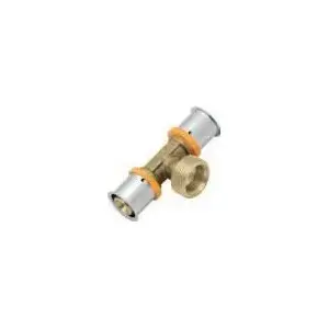KAN-therm presveida trīsveida ar vītnes ārējo 16 x 2 / 1/2" ar iespiestu gredzenu (K-903000)