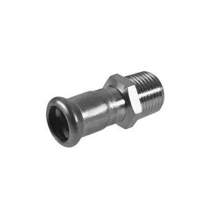 Press savienojums KAN-therm Złączka PRESS z GZ INOX 76x2 1/2 — nerūsējošā 76x2 mm, 1/2" ārējā vītne