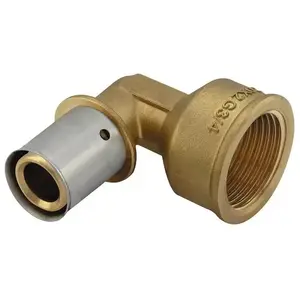 KAN-therm Пресс-колено 90° с запрессовываемым кольцом 20x2 мм → G1/2" K-902001
