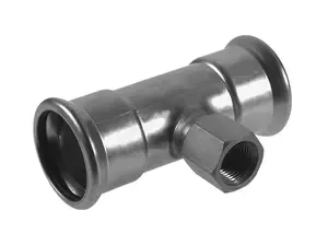 KAN-therm press stainless steel tee 18 x 1/2 x 18 mm 6191603