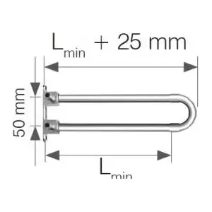 KAN-therm skavas līkums ar kronšteinu 300 mm 18x2.5 santehnikai