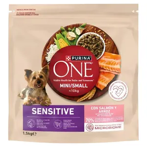 Сухой корм для собак Purina Nestlé PURINA ONE MINI Dog Sensitive Salmon & Rice 1,5 кг