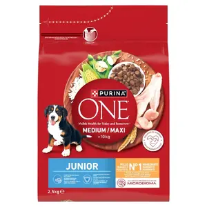 Корм для собак Purina Nestlé PURINA ONE MED/MAX Junior Chicken & Rice 2,5 кг