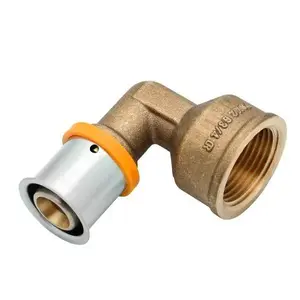 KAN-therm press elbow with press ring, female thread 26xG3/4" K-082004