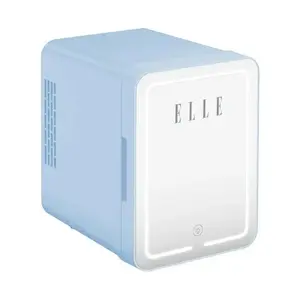 Mini led kosmētikas ledusskapis Elle 4 l, zils — personīgais kosmētikas dzesētājs