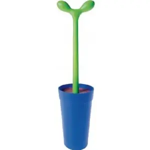 Ерш для унитаза с держателем ALESSI ASG04 AZ — многоцветный, высота 480 мм, диаметр 12 см