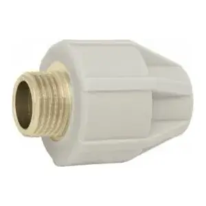 Муфта KAN-therm GZ 16 1/2" PP — трубное фитинговое соединение 16 мм, наружная резьба 1/2"