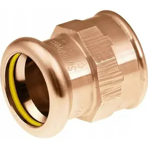 Медная газовая муфта KAN-therm 22 Rp3/4 с резьбой (модель 2263044005)