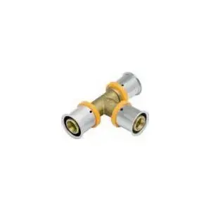 KAN-therm brass press tee 16 x 16 x 16 mm with crimp ring (K-041802)