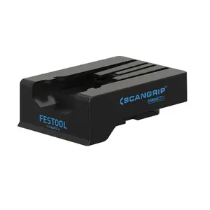 Savienojuma modulis Scangrip Festool Connector priekš FESTOOL 18 V/20 V, melns, 110 g, 110.1×76.1 mm