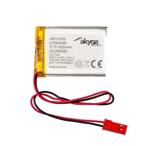 Battery Akyga AKY0185 mobile phone spare part, Lithium‑Ion, 30×40×5 mm, Silver