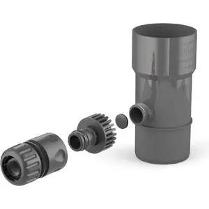 Lietusūdens atgūšanas elements Bryza C 62-204 — PVC, diametrs 90 mm, grafīta krāsa