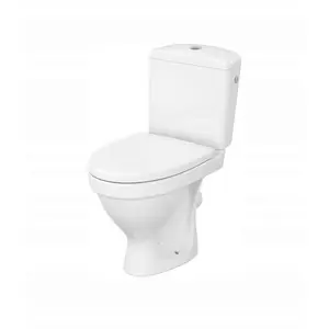 Комплект компактного унитаза CERSANIT KOMPAKT 833 EKO II SIMPLEON 010 с двухрежимным сливом 3/5 и сиденьем DUR WO M
