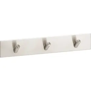 Самоклеящаяся настенная вешалка Home It с 3 крючками, шлифованный хром
