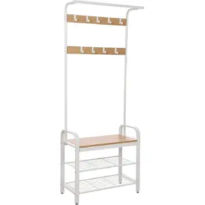 Вешалка-стойка с полкой для обуви и 9 крючками LEOBERT model_2120_1