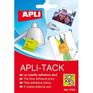 Клеевая масса Apli Apli-Tack в бруске 57 г синяя – многоразовый монтажный клей
