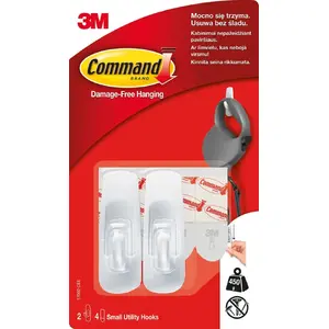 Reusable Command Small Hooks, 2 pcs, white — Command brand