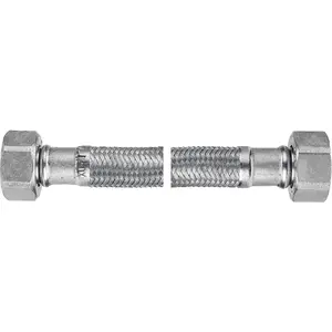 Гибкий подводящий шланг FERRO PWS PWS1, резьбовые концы 1/2" x 1/2"