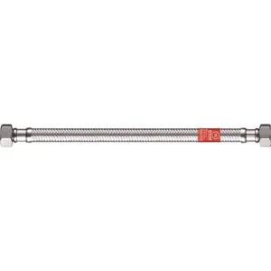 Elastīga nerūsējošā tērauda ūdens pieslēguma šļūtene TUCAI TAQ WW-3/8 x 3/8 L=20 cm, modelis 3811