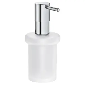 Дозатор для мыла GROHE Essentials 0,16 л хром — стеклянный резервуар, настольное размещение