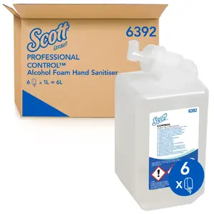Hand sanitizer SCOTT 6392 1000 ml Foam — pump bottle, 90×90 mm footprint
