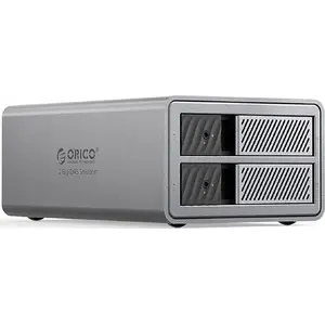 ORICO 2-bay RAID External Disk Enclosure for 2.5"/3.5" SATA HDD/SSD, Gray