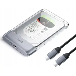 External 2.5" HDD/SSD Enclosure ORICO USB-C 5Gbps Transparent