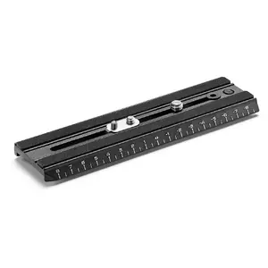Video kameras plāksne Manfrotto 504PLONGRL 180 mm ar metrisko mērierīci, alumīnijs, 50×11 mm
