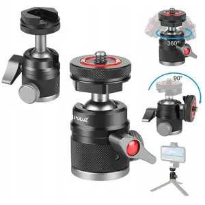 Шаровая головка для штатива Puluz PU3075B 1/4" резьба, двойная ISO-скоба, нагрузка до 3 кг